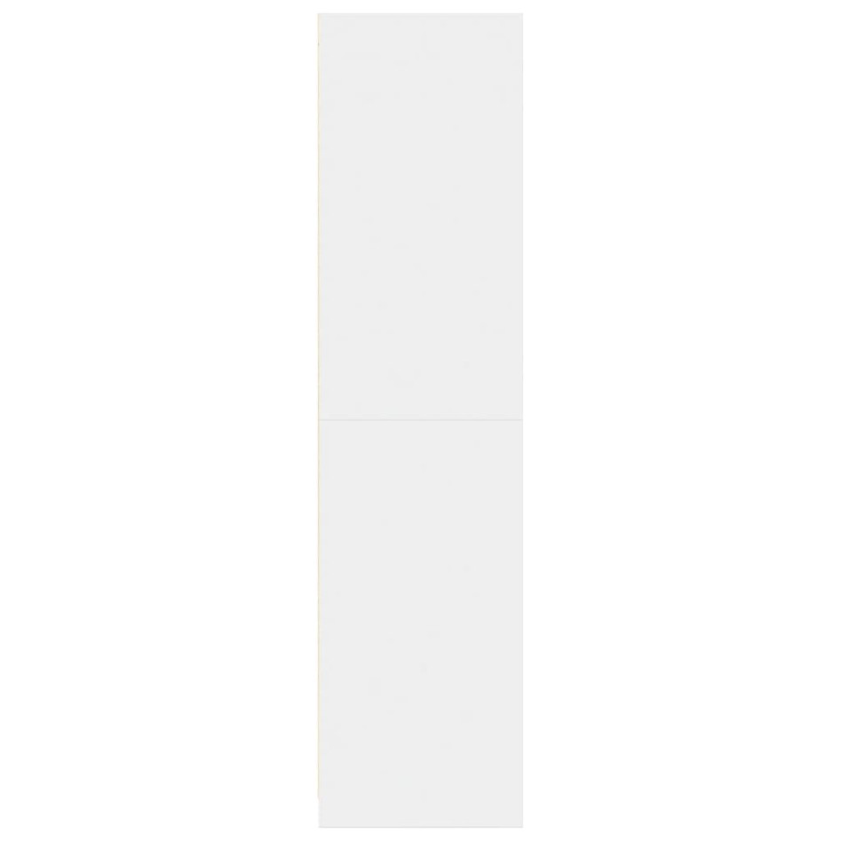 Armario de madera de ingeniería blanco 80x50x200