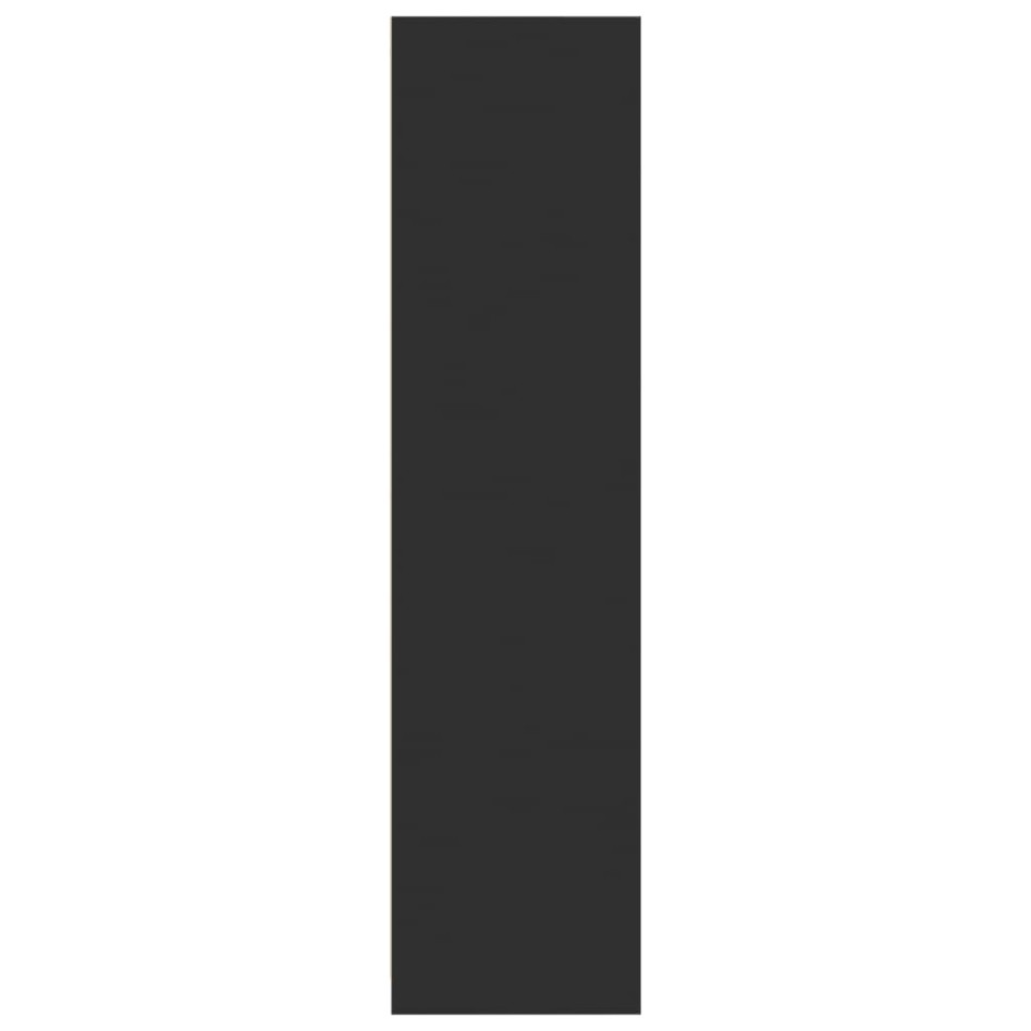 Armario de madera de ingeniería negro 30x50x200