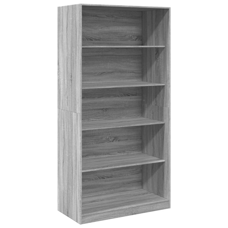 Armario de madera contrachapada gris Sonoma 100x50x200