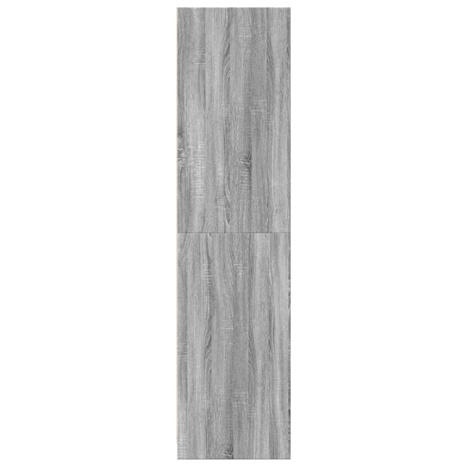 Armario de madera contrachapada gris Sonoma 100x50x200