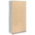 Armario de madera contrachapada gris Sonoma 100x50x200