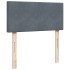 Cama box spring con colchón terciopelo gris oscuro 100x200