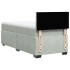 Cama box spring con colchón terciopelo gris claro 100x200