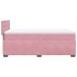 Cama box spring con colchón terciopelo rosa 90x200