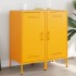 Aparadores 2 unidades acero amarillo mostaza 36x39x79