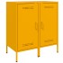 Aparadores 2 unidades acero amarillo mostaza 36x39x79