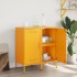 Aparadores 2 unidades acero amarillo mostaza 36x39x79
