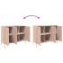 Aparador acero rosa 100,5x39x79