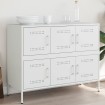 Aparador acero blanco 100,5x39x79 cm