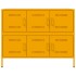 Aparador acero amarillo mostaza 100,5x39x79