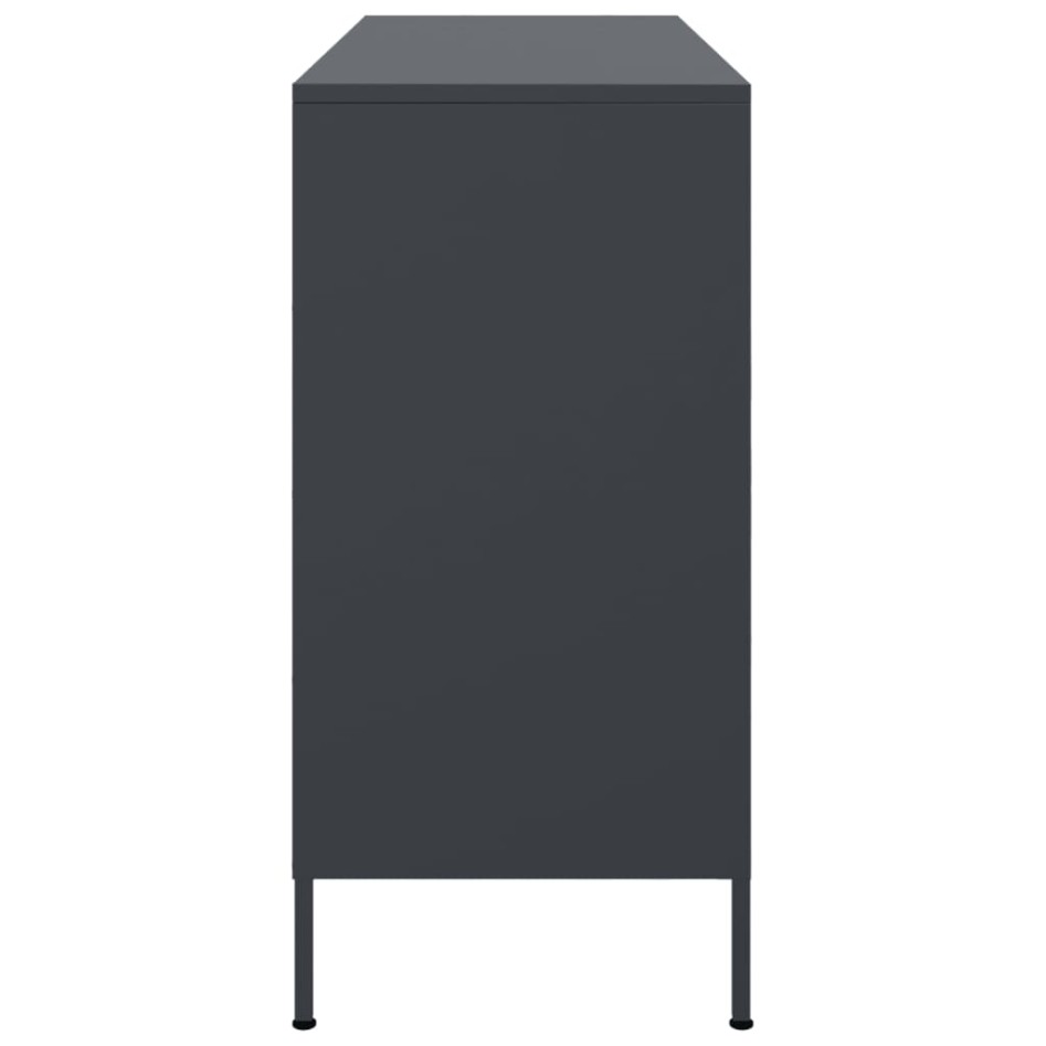 Aparador acero gris antracita 100,5x39x79