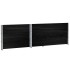 Collares de palets 3 uds madera maciza de pino negro 120x80