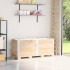 Collares de palets 3 unidades madera maciza de pino 150x50
