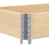 Collares de palets 3 unidades madera maciza de pino 150x50