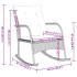 Silla mecedora de jardín con cojines ratán sintético