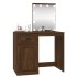 Tocador con LED madera contrachapada marrón roble