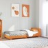 Cama sin colchón madera maciza de pino marrón cera 100x200