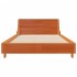 Cama sin colchón madera maciza de pino marrón cera 100x200
