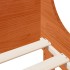 Cama sin colchón madera maciza de pino marrón cera 100x200