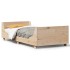 Estructura de cama sin colchón madera maciza de pino 90x200
