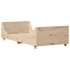 Estructura de cama sin colchón madera maciza de pino 90x200