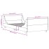 Estructura de cama sin colchón madera maciza de pino 90x200