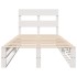 Estructura de cama sin colchón madera de pino blanca 90x200