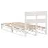 Estructura de cama sin colchón madera de pino blanca 90x200