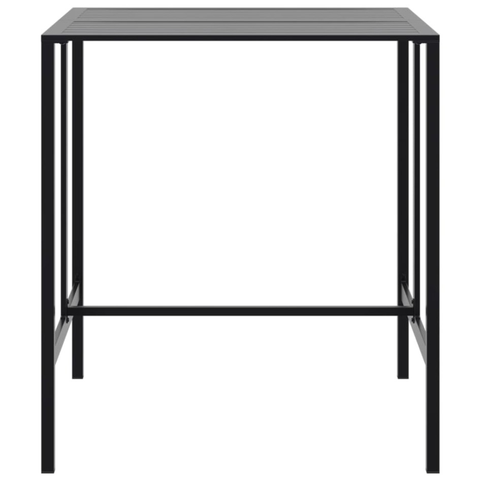 Juego de mesa alta y taburetes de jardín 5 piezas acero