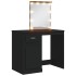 Tocador con luces LED negro 90x42x132,5