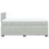 Cama box spring con colchón terciopelo gris claro 120x200