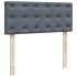 Cama box spring con colchón terciopelo gris oscuro 120x200