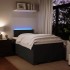 Cama box spring con colchón terciopelo negro 120x190