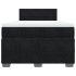 Cama box spring con colchón terciopelo negro 120x190