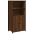 Aparador alto madera contrachapada marrón roble 62x36x121,5