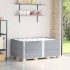 Collares de palets 3 uds madera maciza de pino gris 150x100