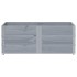 Collares de palets 3 uds madera maciza de pino gris 150x100
