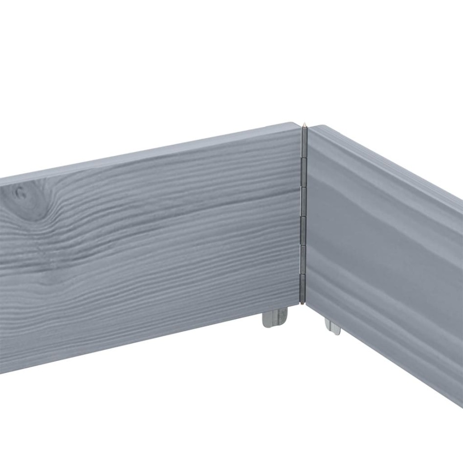 Collares de palets 3 uds madera maciza de pino gris 150x100