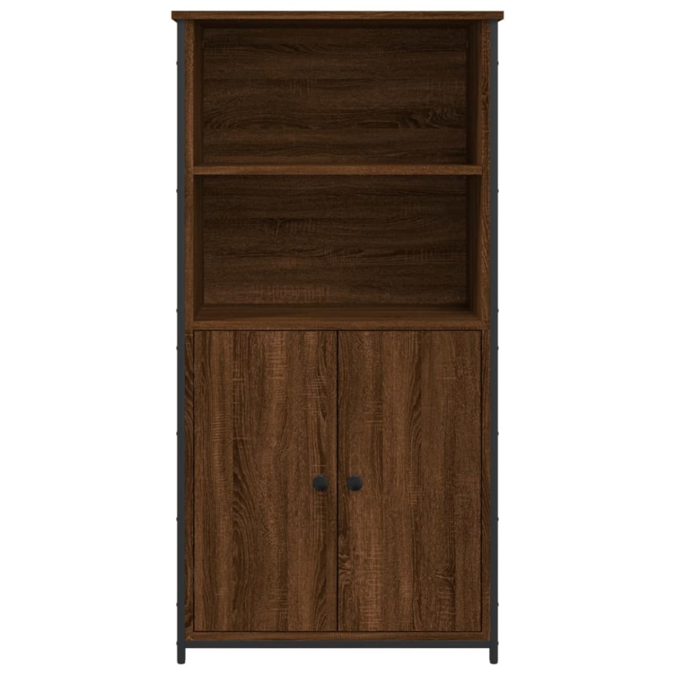 Aparador alto madera contrachapada marrón roble 62x36x121,5