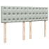 Cama box spring con colchón terciopelo gris claro 140x190