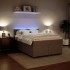 Cama box spring con colchón terciopelo gris claro 140x200