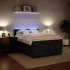 Cama box spring con colchón terciopelo negro 140x200