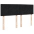 Cama box spring con colchón terciopelo negro 140x200