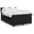 Cama box spring con colchón terciopelo negro 140x200