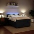 Cama box spring con colchón terciopelo negro 140x200