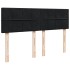 Cama box spring con colchón terciopelo negro 140x200