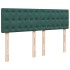 Cama box spring con colchón terciopelo verde oscuro 140x200