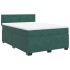 Cama box spring con colchón terciopelo verde oscuro 160x200