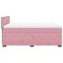 Cama box spring con colchón terciopelo rosa 160x200
