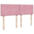 Cama box spring con colchón terciopelo rosa 160x200